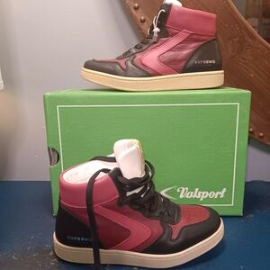 ValSport Black, Pink and Burgundy High-Top Sneakers